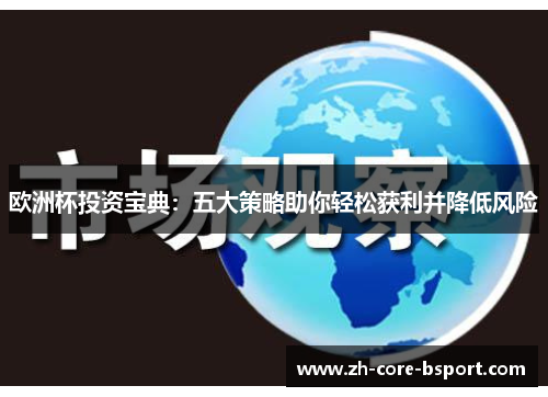 欧洲杯投资宝典：五大策略助你轻松获利并降低风险